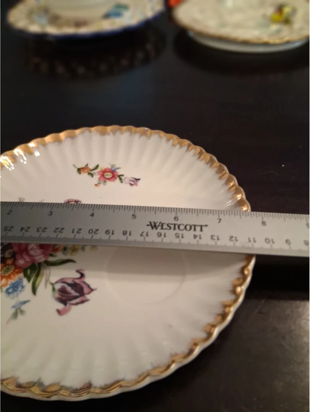 Vintage Floral Porcelain Tea Cup Saucer Plate Made in Japan